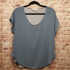 Loft Blouse Dolman Sleeve 100% Rayon Back 100% Polyester Front